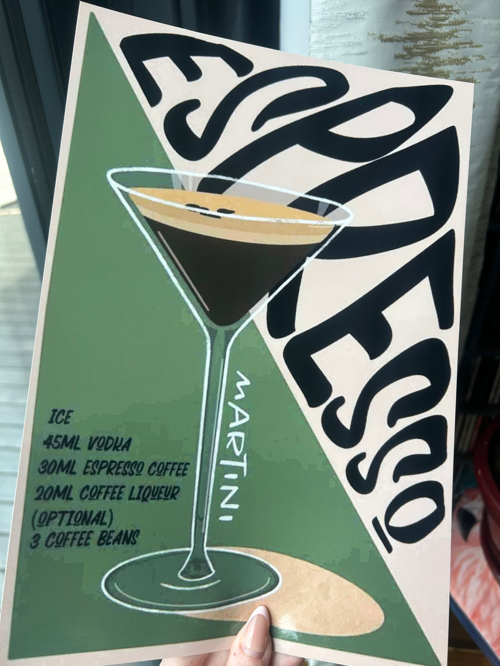 Green Expresso Martini Poster KIT