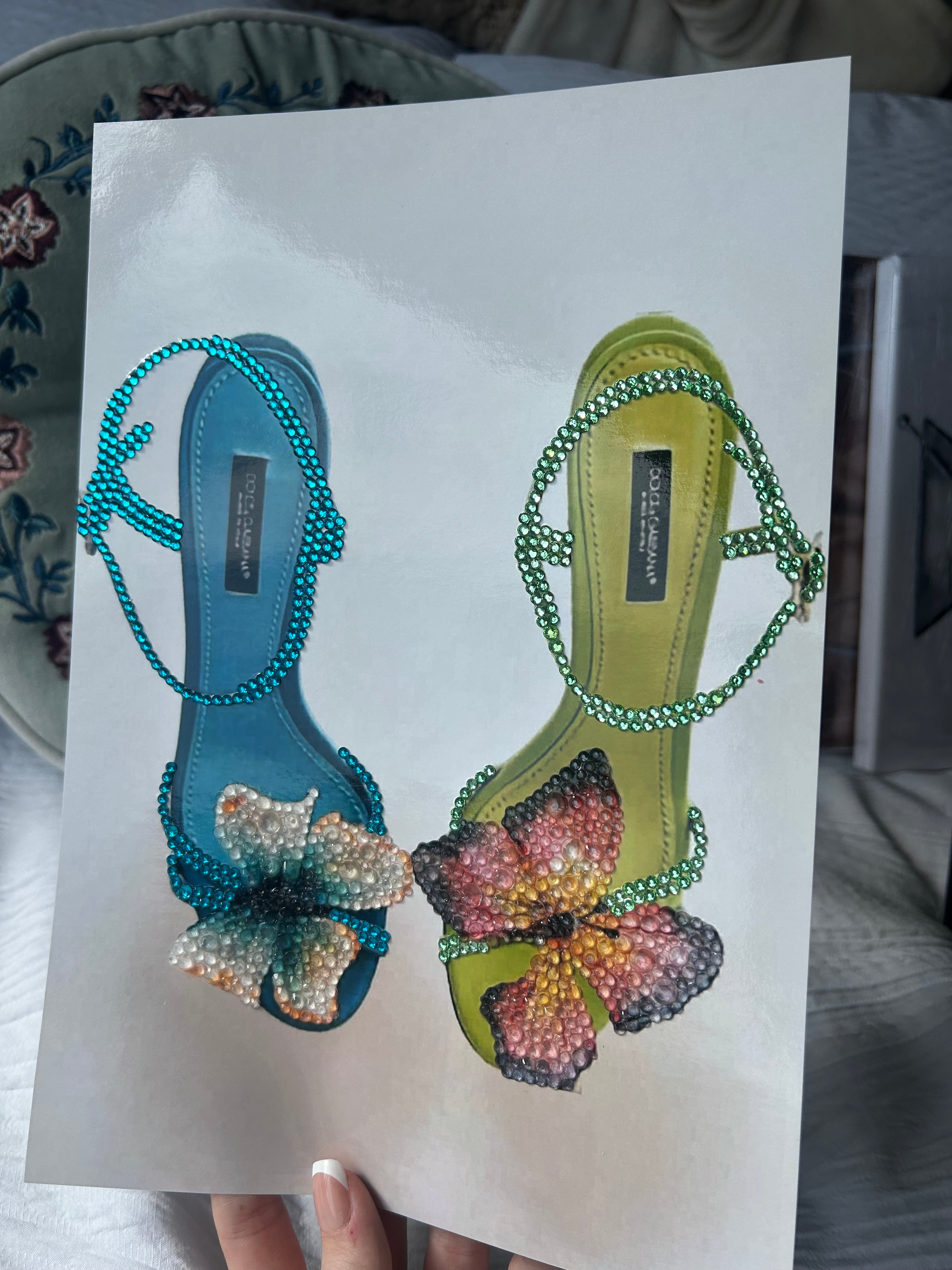 Green and Blue Heels PRINT