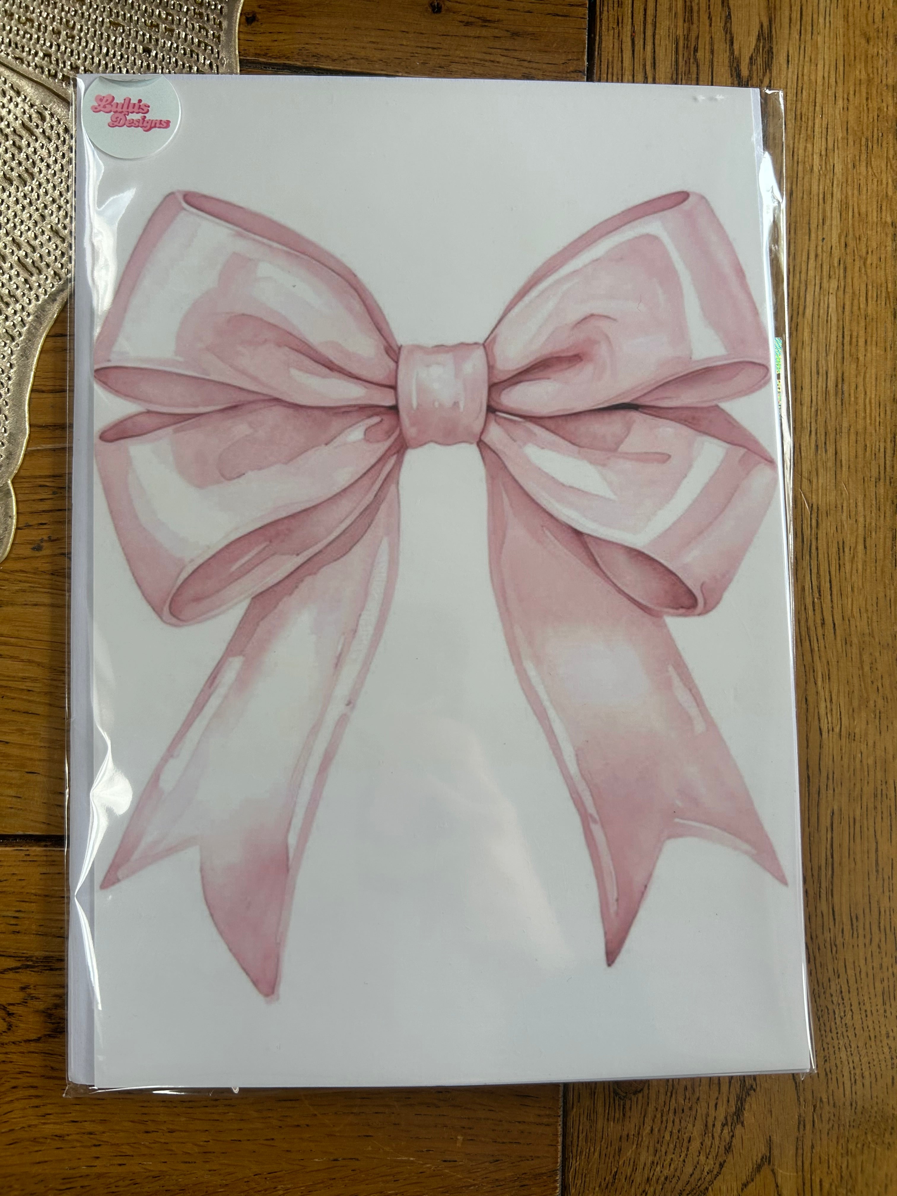 Pink Bow Poster KIT