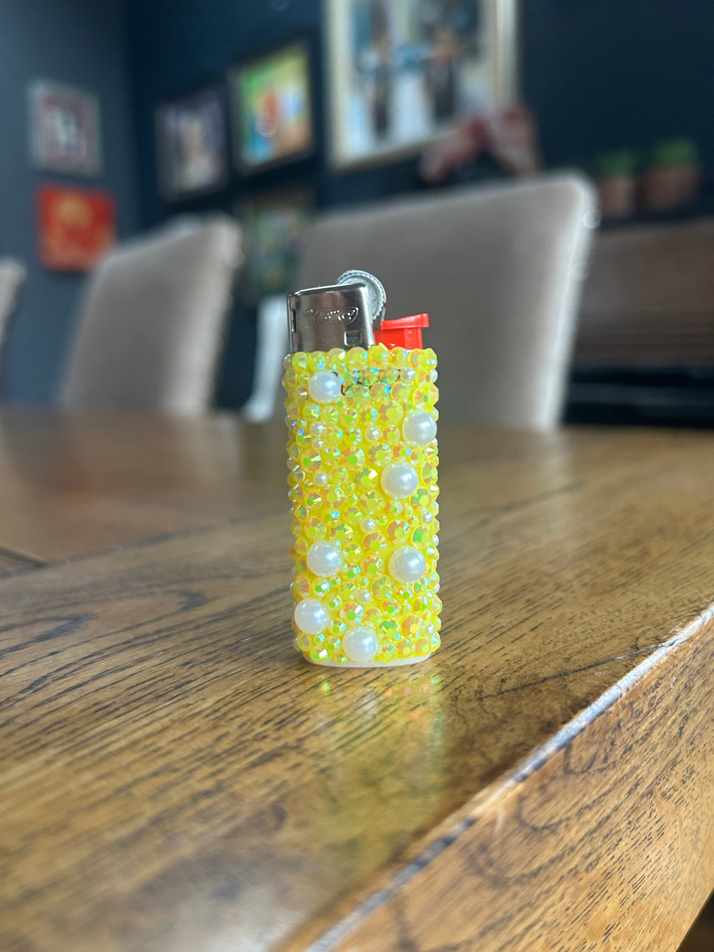 Yellow Mini BIC Lighter