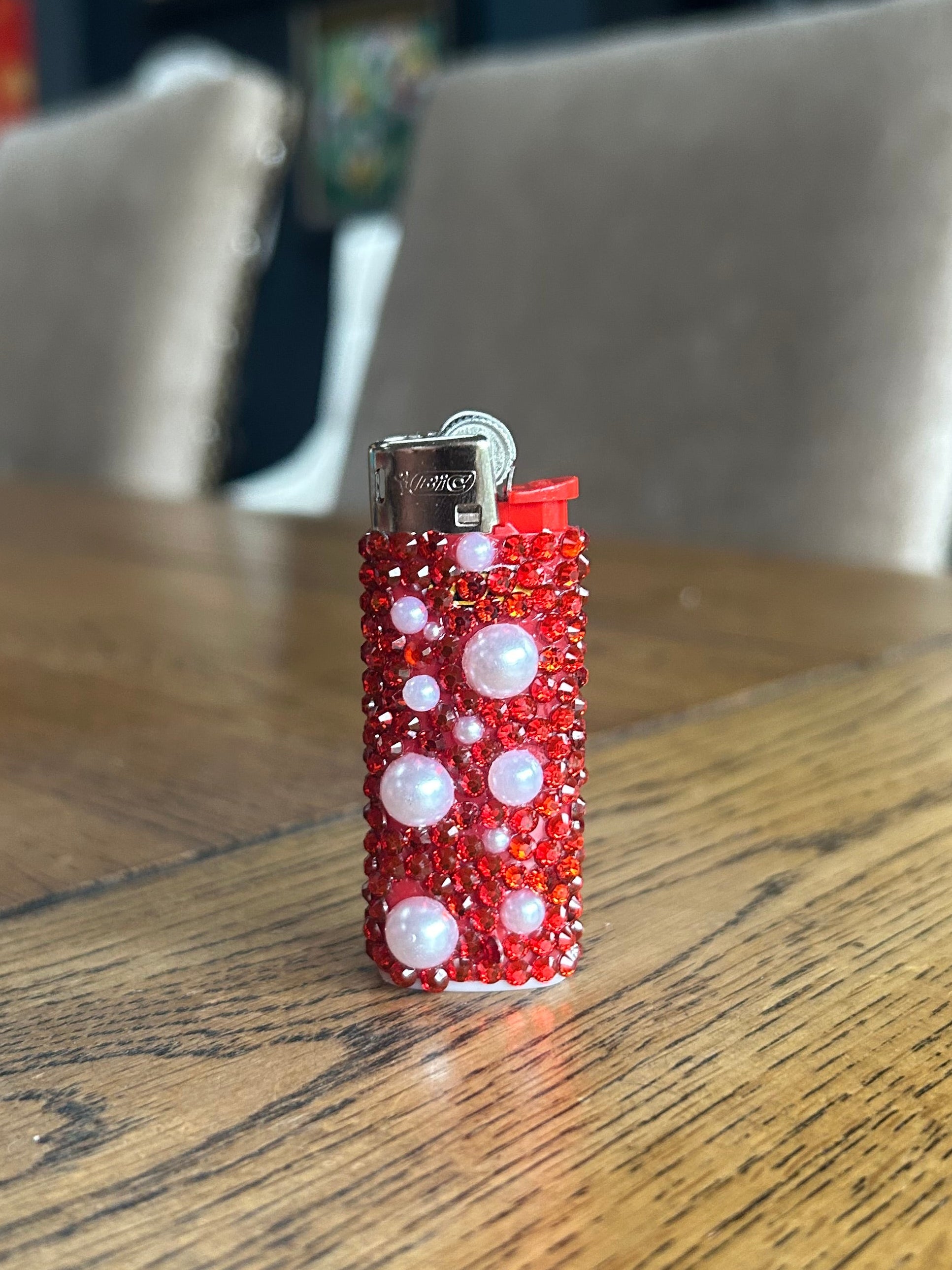 Red pearl BIC Mini Lighter