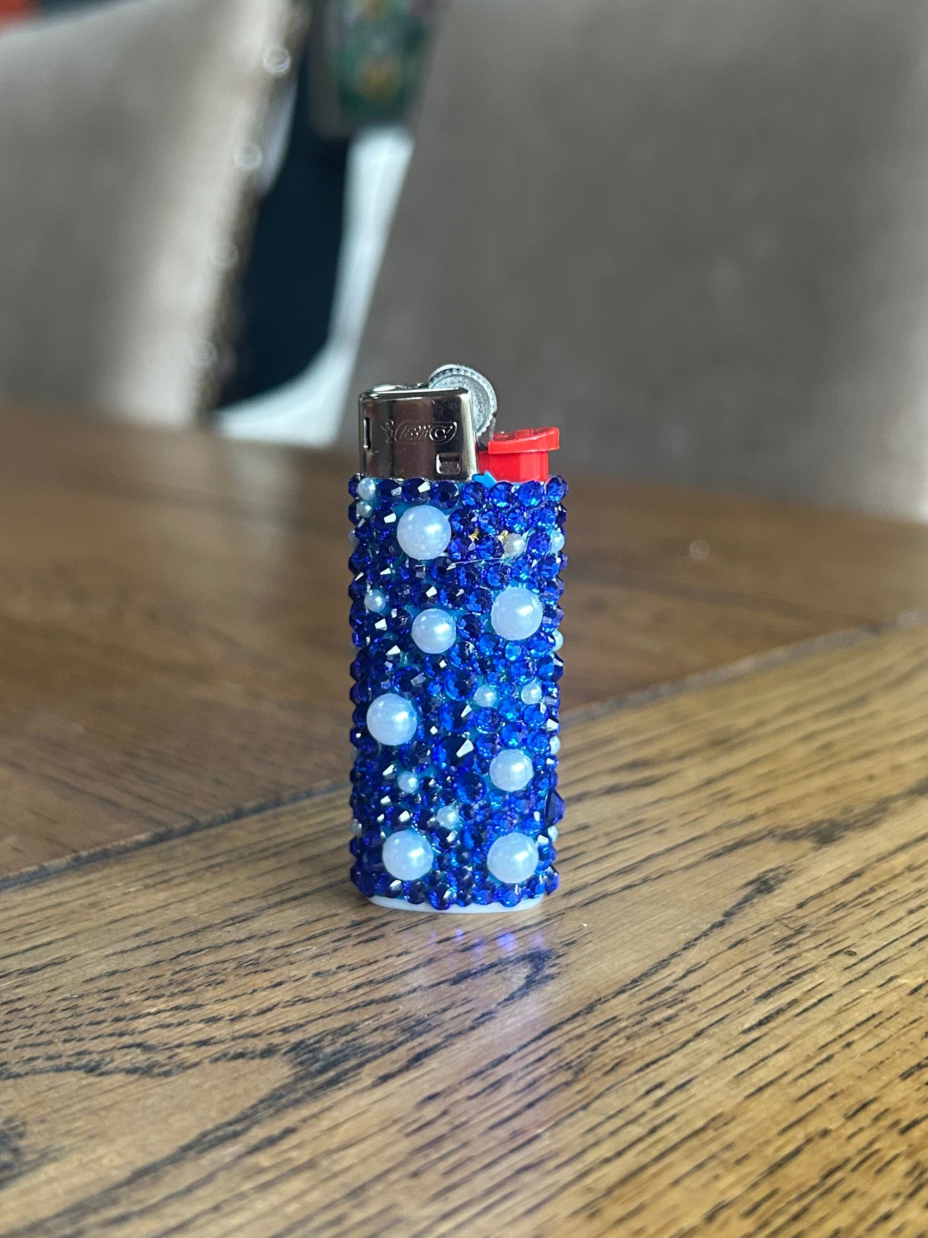 Dark Blue Pearl Mini BIC Lighter
