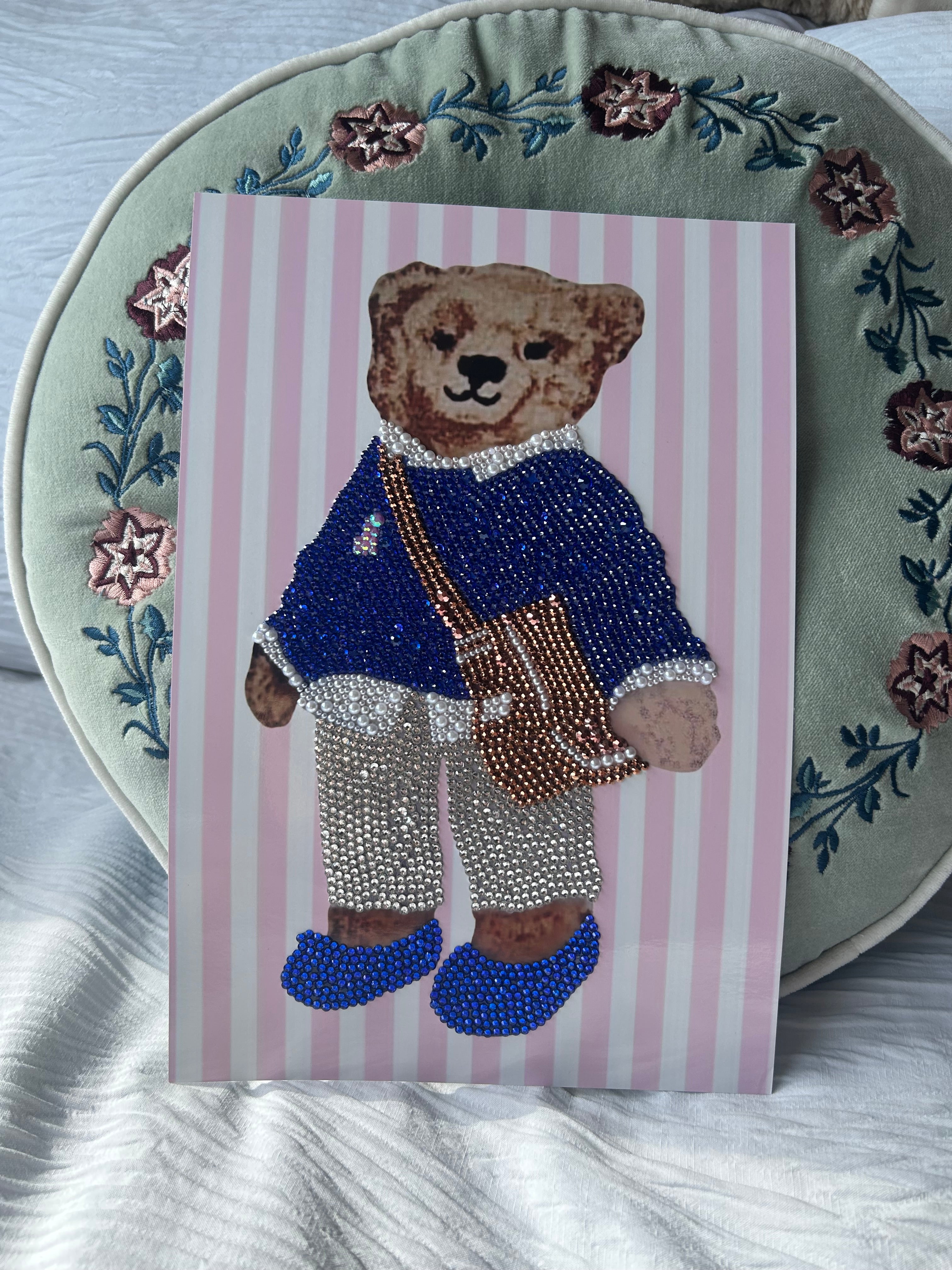 Polo Bear with Pink Stripes PRINT