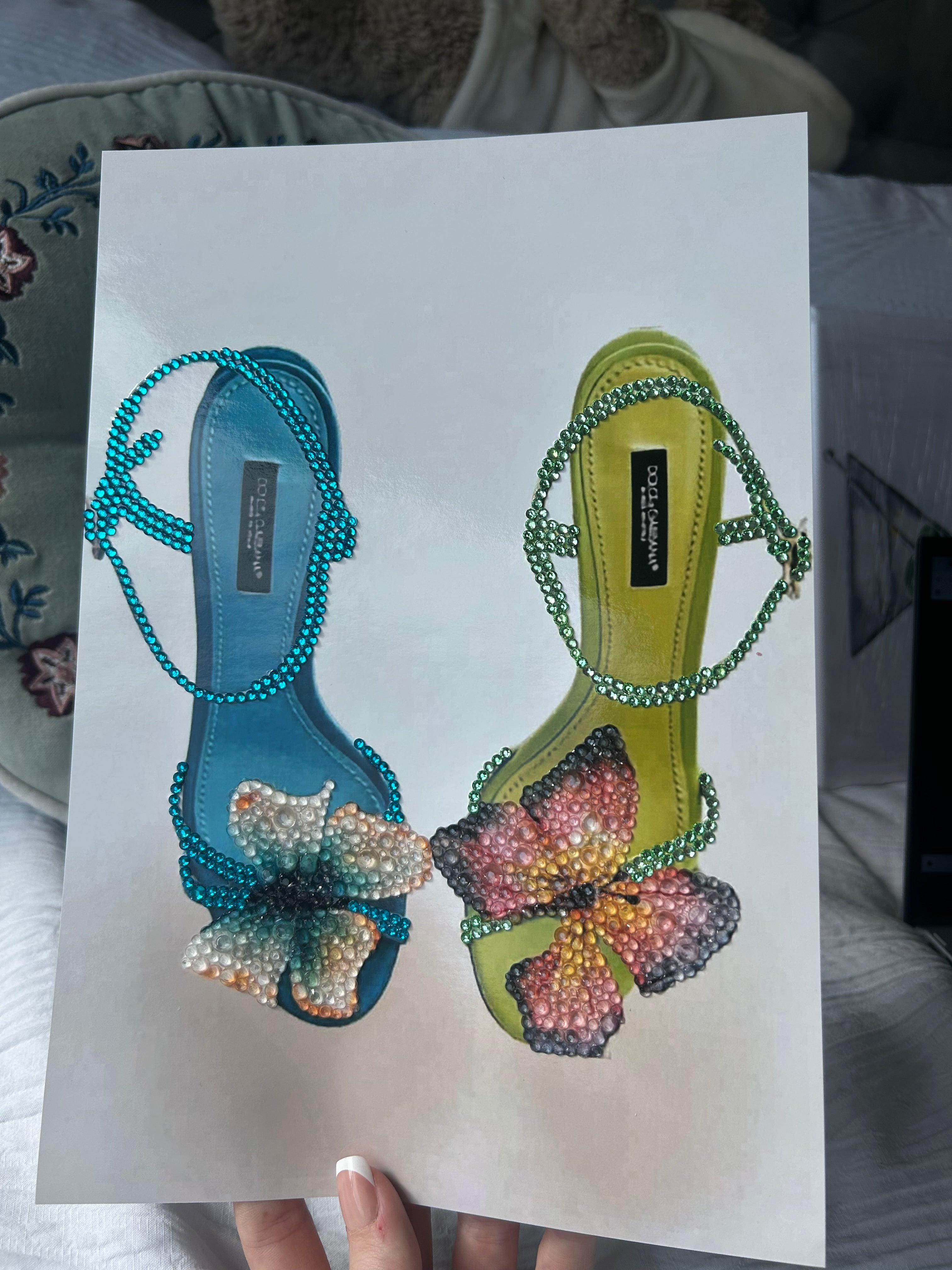 Green and Blue Heels PRINT