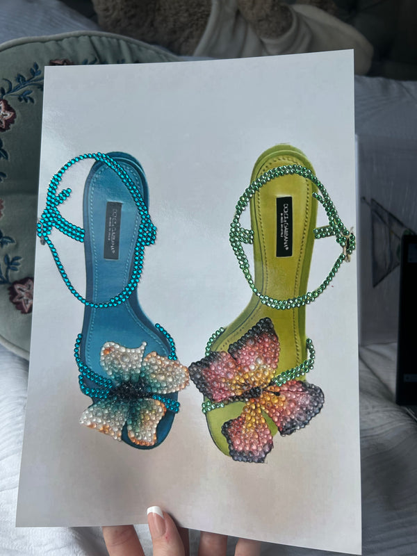 Green and Blue Heels PRINT