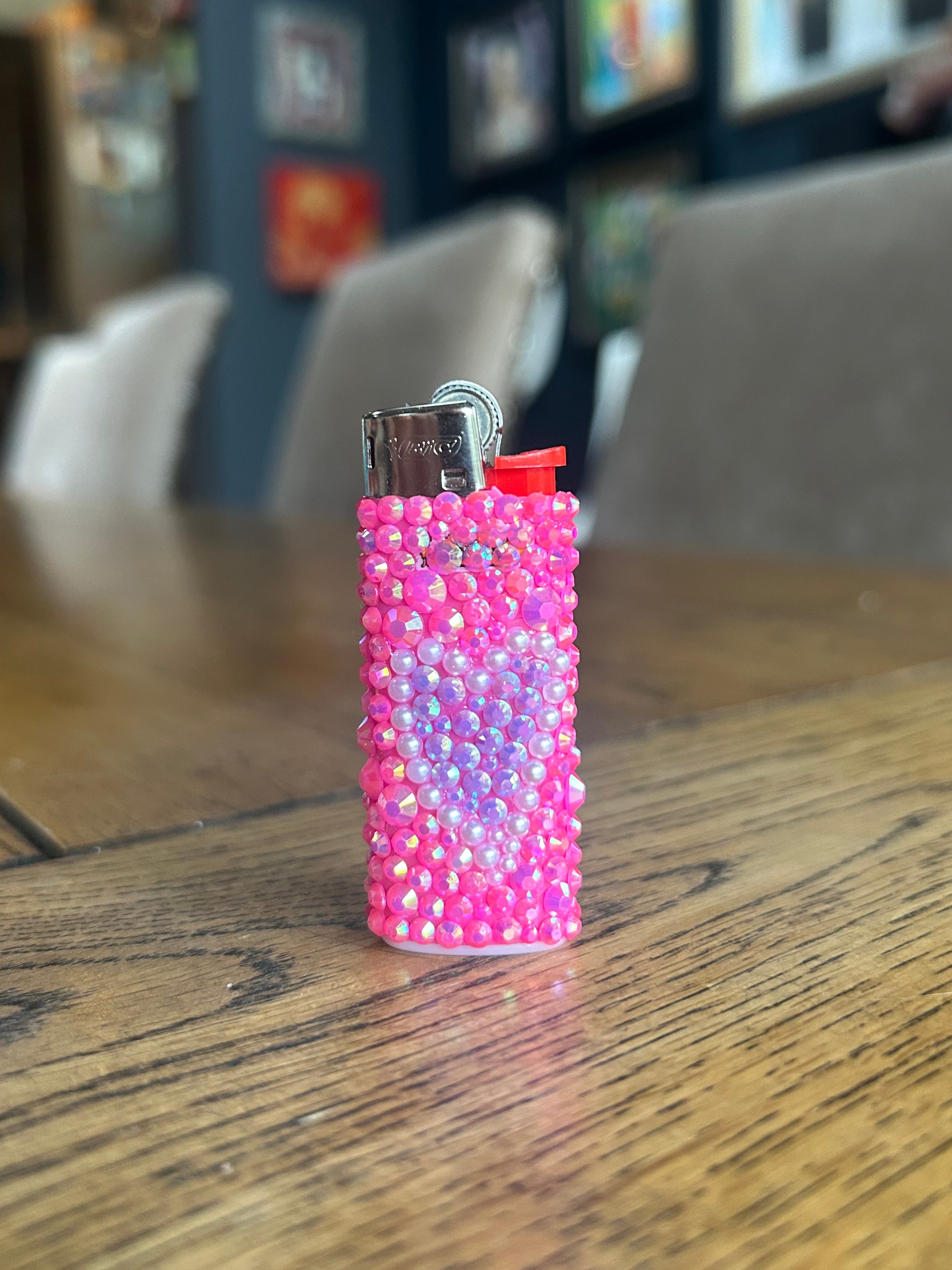 Pink Heart Mini BIC Lighter