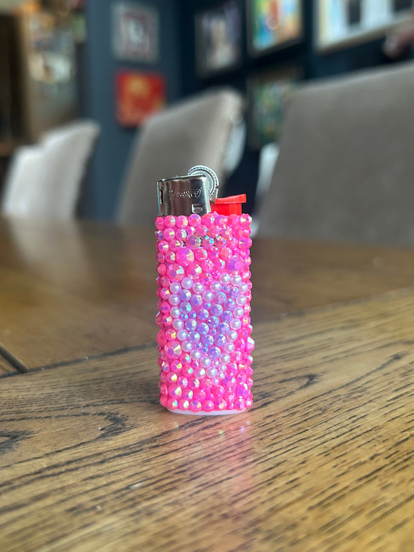 Pink Heart Mini BIC Lighter