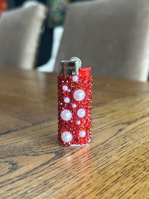 Red pearl BIC Mini Lighter