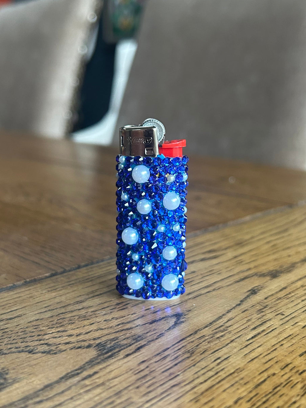 Dark Blue Pearl Mini BIC Lighter
