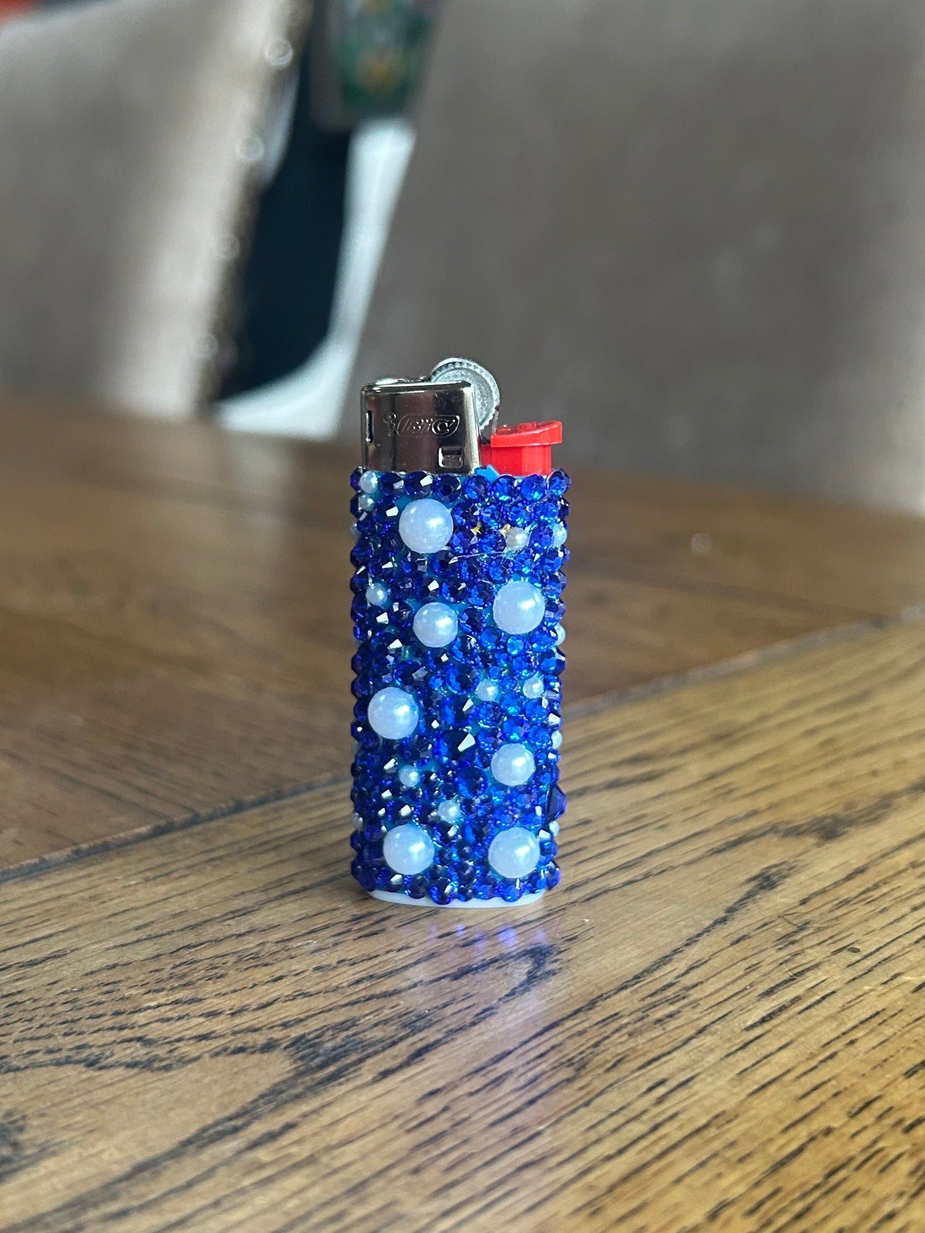 Dark Blue Pearl Mini BIC Lighter