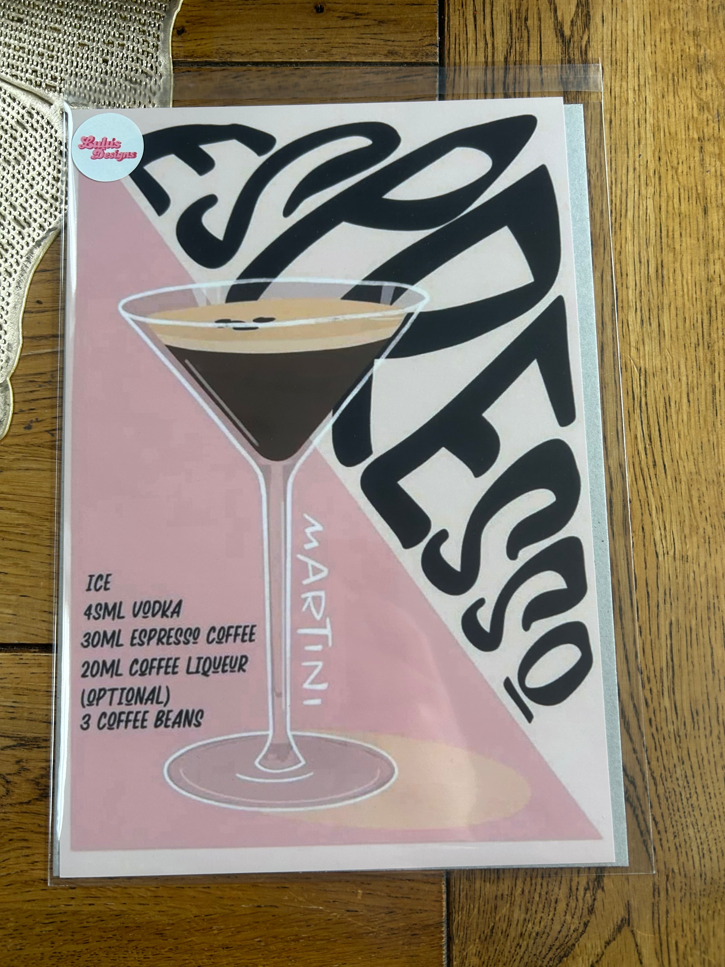 Expresso Martini Poster Print KIT