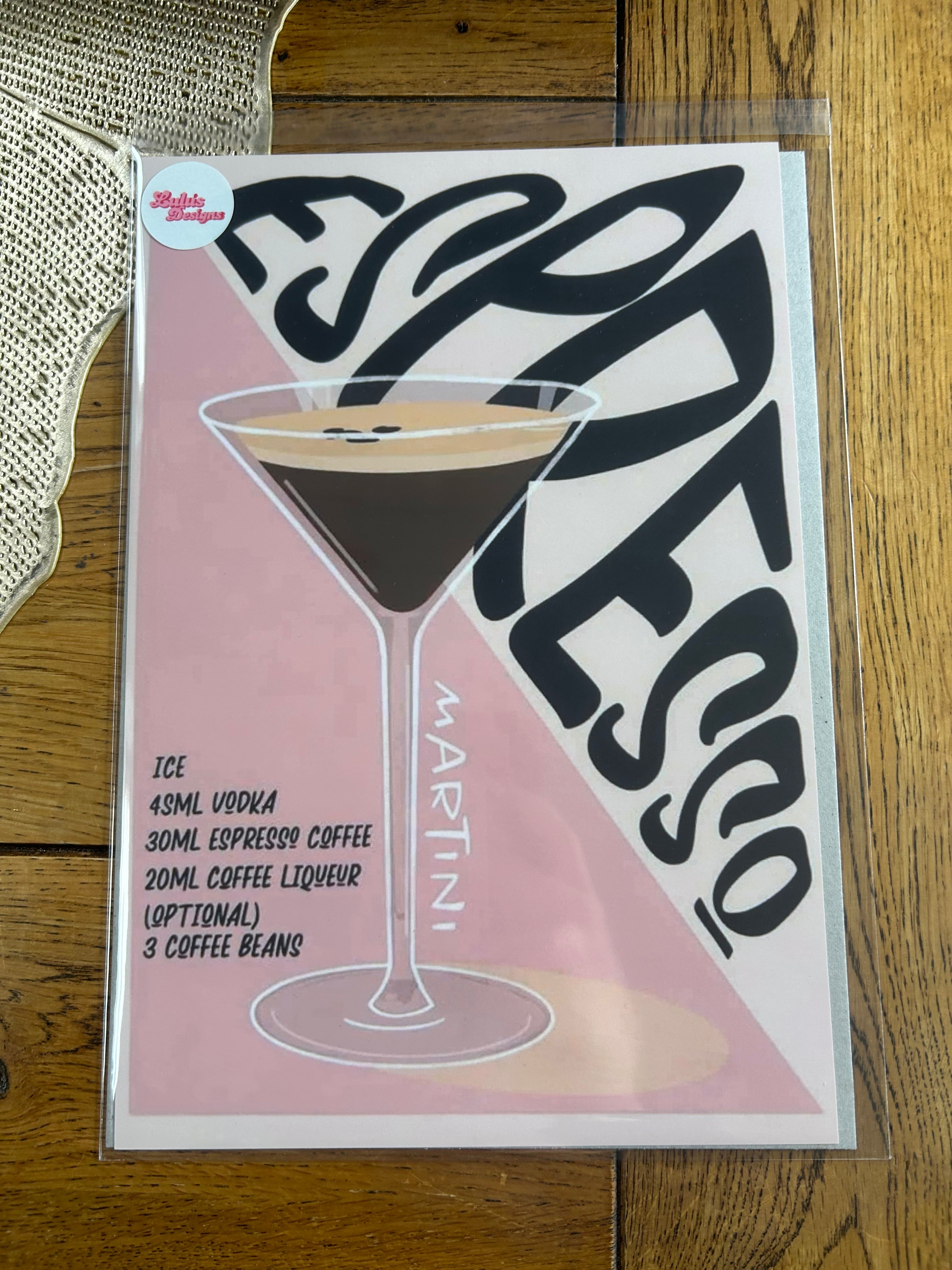 Expresso Martini Poster Print KIT