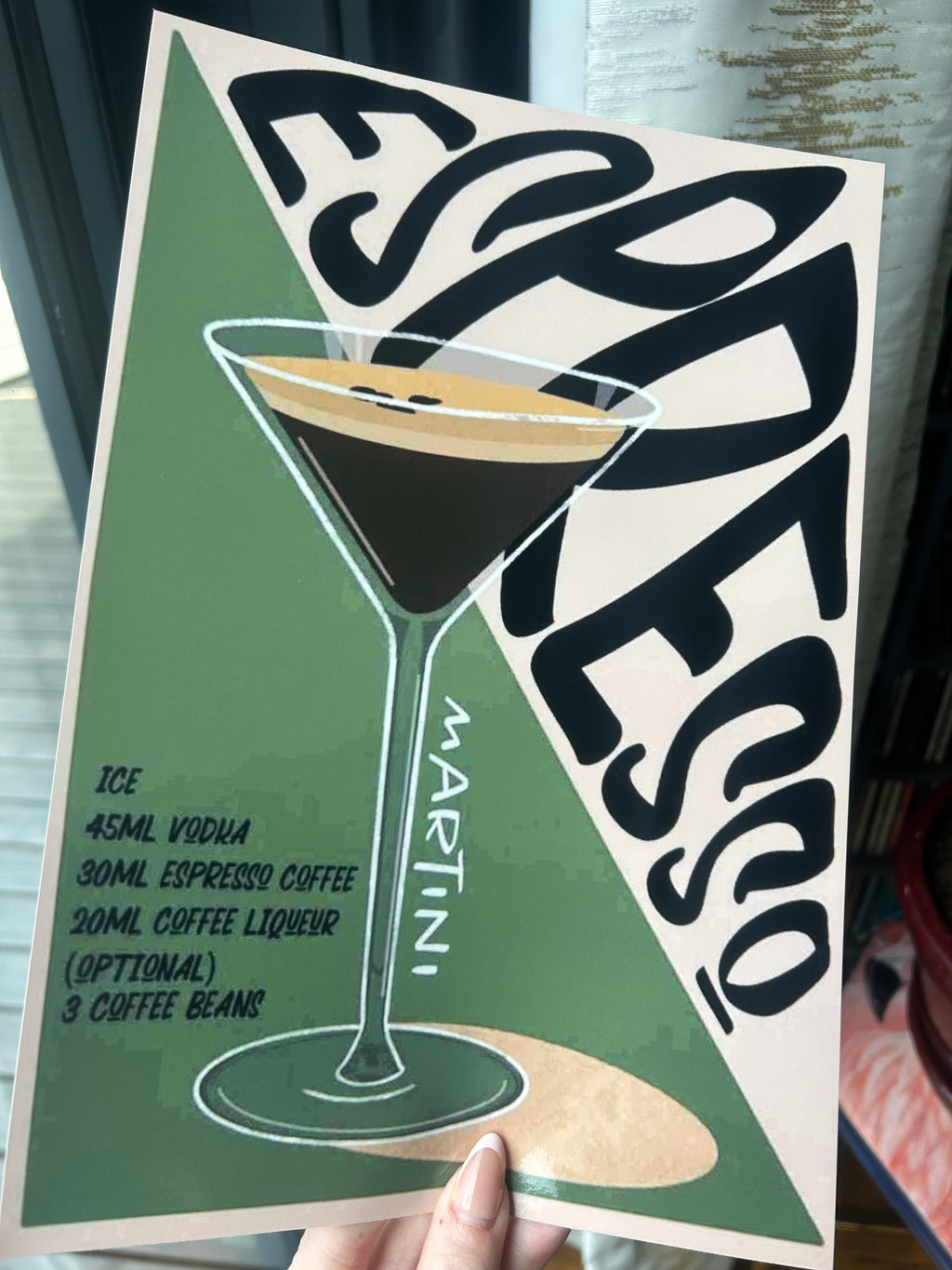 Green Expresso Martini Poster KIT